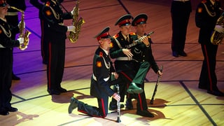 Das Orchester der Suworow Militärakademie Moskau während des Konzerts 2012 am World Band Festival Luzern.