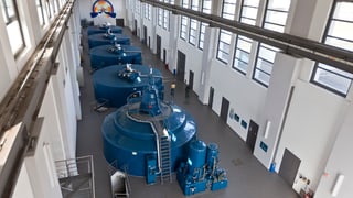 Turbinen im Wasserkraftwerk in Gösgen. Turbinen im Wasserkraftwerk in Gösgen.
