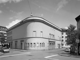 Gebäude des Plaza in Zürich, Ansicht der gerundeten Ecke auf der Rückseite