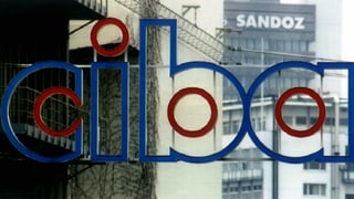 Die Logos von Ciba und Sandoz