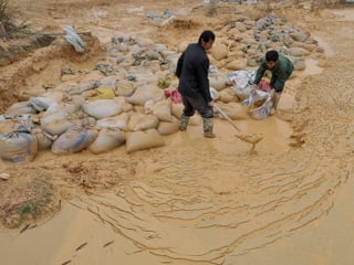 Arbeiter in einer Mine in der Jiangxi-Provinz im Südosten von China. 