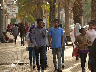 Strassenszene in Asmara.