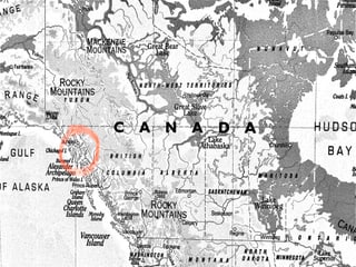 Ein Foto einer Landkarte von Canada mit British Columbia darauf. Ein Foto einer Landkarte von Canada mit British Columbia darauf.