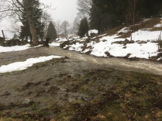 Überschwemmungen im Obertoggenburg.