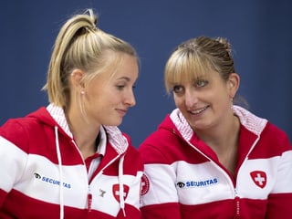 Jil Teichmann und Timea Bacsinszky. Jil Teichmann und Timea Bacsinszky.