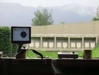 Digitale Zielscheibe beim Schiessstand Oberdorf.