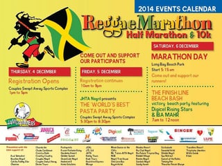 Programm des «Reggae Marathon» in Jamaika