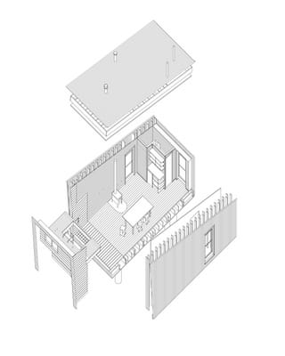 Architekturzeichnung eines kleinen Hauses. Architekturzeichnung eines kleinen Hauses.