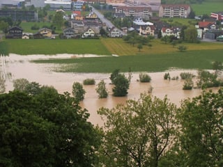 Überflutete Felder in Bischofszell. (SRF Augenzeuge / Regula Knaus)