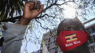 Bobi Wine-Unterstützer.
