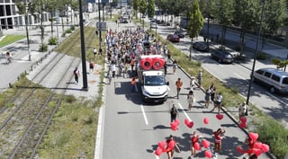 Die sogenannte «FreeParade» am 14. August in Zürich-West. 