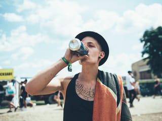 Eher seltener Anblick am Openair Frauenfeld: der Biertrinker.