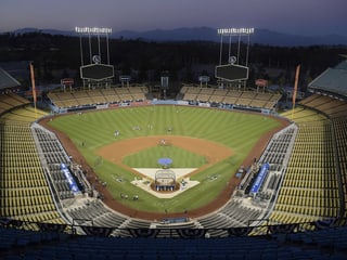 Das leere Stadion der Dodgers