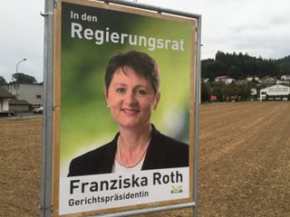 Wahlplakat von Franziska Roth.