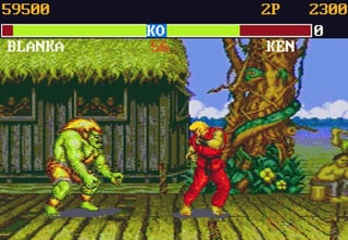 Eine Spielszene aus dem MS-DOS-Game «StreetFighter II: The World Warrior»