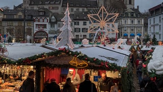 Weihnachtsmarkt in Basel. 