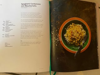 Ein Rezept für ein vegane Spaghetti Carbonara.