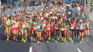 Die olympischen Marathon-Läuferinnen. 