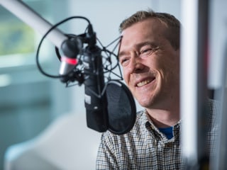 David Mitchell im SRF-Studio.