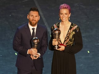 Lionel Messi und Megan Rapinoe Lionel Messi und Megan Rapinoe