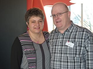 Beat Jost mit Ehefrau Denise im Studio von Radio SRF 1.