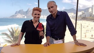 Steffi Buchli zu Besuch im ORF-Studio bei Rainer Pariasek. 