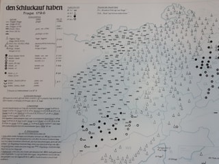 Die Karte zeigt eine Erhebung zum Sprachstand im Jahr 1950 Die Karte zeigt eine Erhebung zum Sprachstand im Jahr 1950