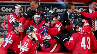 Die Schweizer nach dem Halbfinal-Sieg gegen die USA.