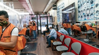 Haare werden geschnitten in der Bronx