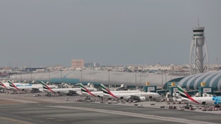 Der internationale Flughafen Dubai.