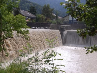 Wassermassen der Zulg in Steffisburg