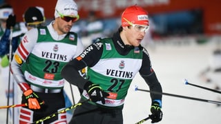 Tim Hug auf den Langlauf-Skis