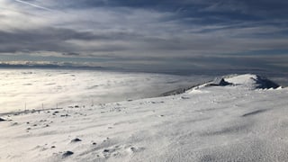 Blick vom Chasseral am Donnerstag auf das Nebelmeer.
