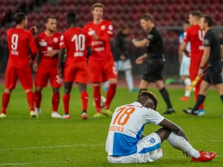 Enttäuschter GC-Spieler. Enttäuschter GC-Spieler.