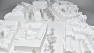Foto Modell des Siegerprojektes «Vadian». Foto Modell des Siegerprojektes «Vadian».