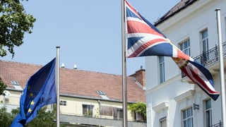 Flagge von Grossbritannien der EU im Wind