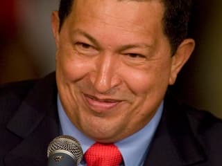 Porträt von Hugo Chavez.