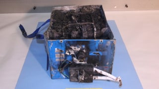 Die verbrannte Batterie eine Boeing 787, dem Dreamliner