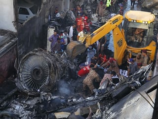 Absturzort des Flugzeugs in Karatschi