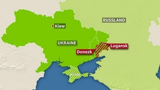 Karte des Konfliktgebietes in der Ukraine Karte des Konfliktgebietes in der Ukraine