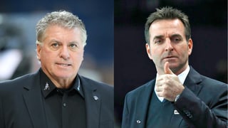 Zugs Doug Shedden (links) und Ambris Serge Pelletier.