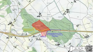 Kartenausschnitt geplante Deponie Kartenausschnitt geplante Deponie