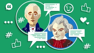 Illustration von Goethe und Beethoven