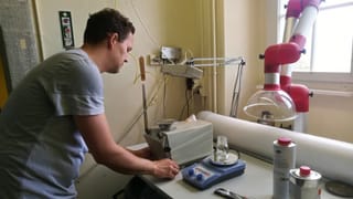 Thomas Imfeld in seiner Werkstatt Thomas Imfeld in seiner Werkstatt