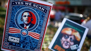 Plakate gegen die Abhöroffensive der USA. Plakate gegen die Abhöroffensive der USA.