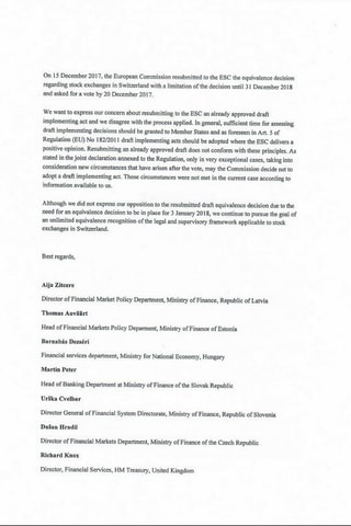 Brief der Unterstützer. Brief der Unterstützer.