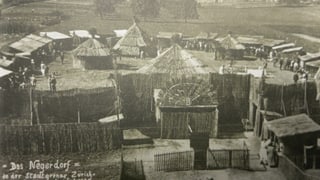 Auf dem Zürcher Letzigrund wurde im Sommer 1925 ein sogenanntes «Negerdorf» errichtet.