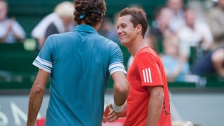 Roger Federer und Philipp Kohlschreiber beim Shakehands.