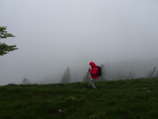 Stallflue 1414 m, Wanderung im Solothurner Jura im kurzem aber heftigem Gewitter.