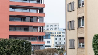 Zwei Wohnblocks in der Agglomeration Zürich.